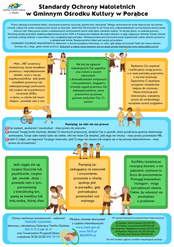 Plakat Standardy Ochrony Małoletnich